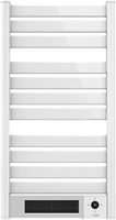 Sèche-serviettes chauffant 2-en-1 en aluminium avec ventilateur, thermostat et minuterie, à fixation murale pour salle de bain