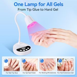 Lámpara de Uñas Portátil Inalámbrica de Plástico de Alta Calidad para Curado Rápido, Secador de Uñas Recargable USB con Cuello de Ganso y Sensor Automático 4 - Product Image 4
