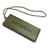 Étiquettes de vêtements personnalisées de qualité supérieure avec logo en relief, hologramme authentique, étiquettes en plastique avec cordon en nylon aux deux extrémités, plastique blanc