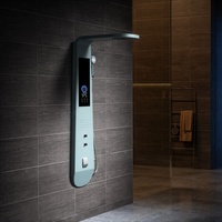 Pluie panneau de douche intelligent tours de colonne en acier inoxydable panneau de douche mural pour salle de bain ensemble de colonne de douche de massage