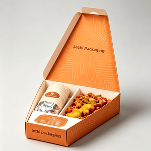 Emballage personnalisé pour wraps végétariens Masala, boîte à rabat avec séparateur - Product Image 2