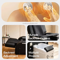 Fauteuil de manucure et pédicure de luxe moderne MOOLIN, inclinable, avec éclairage pour salon de beauté, spa pour les pieds, fauteuil de massage et station de pédicure
