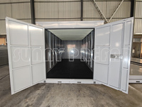 Conteneur de stockage autoportant pliable de 16 pieds avec poches pour mules, toit anti-condensation, unités de stockage portables, pod