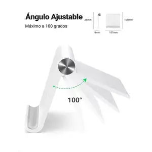 Support de tablette réglable Ugreen, support de bureau en plastique blanc, hauteur de 12,5 cm, rotation à 100 degrés, fixation par pince pour tablette PC unique - Product Image 5