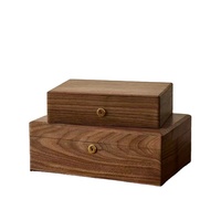 Caja Organizadora de Joyas de Madera de Nogal con Cerradura, Hecha a Mano, para Guardar Recuerdos, Fotos, Anillos, Regalo de Boda