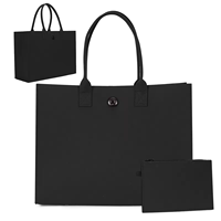 2024 Top Sale Wieder verwendbare benutzer definierte umwelt freundliche lässige Filz tasche mit großer Kapazität Frauen Filz Einkaufstasche Handtaschen 2 in1 Filz Einkaufstasche