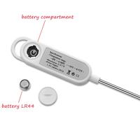 Thermomètre numérique pour aliments, affichage LCD, acier inoxydable 304 de qualité alimentaire, sonde longue, lecture instantanée, pile LR44 pour la cuisson