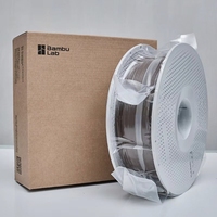 Filamen Printer 3D PLA Tekstur Marmer Asli Bambu 175mm RFID Bambu Lab Seri X1/P1/A1 1KG (22lbs) Putih Marmer 13103