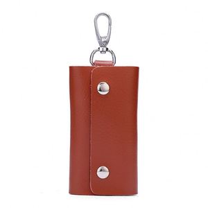 Japanese Korean Cowhide Car <b>Key</b> Bag Portable Business Event Return Gifts Factory Spot Wholesale <b>Leather</b> Keychain Corporate Gifts - Product Image 4