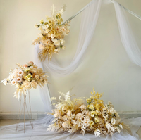 Panneau mural de fleurs artificielles de haute qualité en gros pour la décoration de centre de table d'événements de mariage