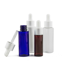 Flacon compte-gouttes en plastique PET rechargeable pour soins de la peau, 15 ml, 30 ml, 50 ml, 80 ml, 100 ml, pour huile essentielle