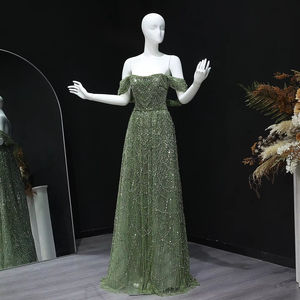 Jancember LSZ102 فاخر برقبة قارب لآلئ حفلة مسائية - Product Image 2