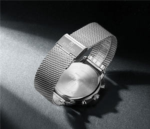 REWARD RD82004 Reloj Deportivo Cronógrafo de Moda Empresarial de Acero Inoxidable Unisex, Reloj de Pulsera de Cuarzo Resistente al Agua de 24 Horas - Product Image 5