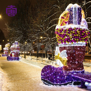 3D Christmas Boot <b>Light</b> Display Designed for Streets, Hotels, Parks and Festival Spaces - Product Image 3