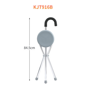 <b>Cane</b> Stool Aluminum Alloy Foldable Portable Three Legged Non Slip Medical Use With Massage Particles - Product Image 5