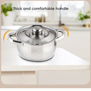 ชุดเครื่องครัวสแตนเลส3ชิ้นฝาหม้อเหล็กก้นแคปซูลแอฟริกาเอเชียตะวันออกเฉียงใต้ตะวันออกยุโรปสไตล์โลหะ - Product Image 5