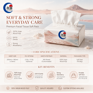Pañuelos Faciales Decorativos Suaves de 3 Capas con Diseño de Paisaje Volcánico del <span class=keywords><strong>Lago</strong></span> <span class=keywords><strong>Assal</strong></span> de Djibouti, en Caja - Product Image 3
