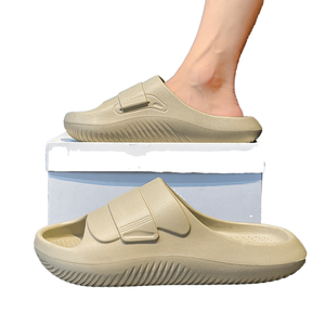 Sandales de plage décontractées unisexes pour hommes et femmes, sandales d'extérieur durables en mousse EVA, semelle épaisse et souple, couleur unie, légères - Product Image 1