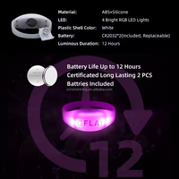 Bracelet LED en silicone ABS RICHSHINING avec logo personnalisé, 15 couleurs, télécommande sans fil DMX, pour la rentrée scolaire, les concerts, les fêtes et les événements