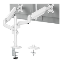 Support de moniteur double réglable avec bras télescopique, support d'ordinateur multi-écrans, rehausseur d'écran – Vente flash en stock