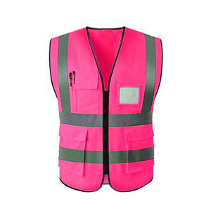 เสื้อกั๊กสะท้อนแสงสีชมพู CITICITY รุ่น Colorful พร้อมกระเป๋า สำหรับผู้ชาย ทำงานก่อสร้าง มองเห็นได้ชัดเจน - Product Image 5