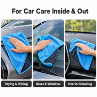 Toalla de microfibra de doble tono con bucles retorcidos para secado de coches, azul carbón, súper absorbente, de secado rápido, sin pelusas, para detallado, color personalizado