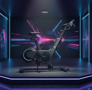 <span class=keywords><strong>Bicicleta</strong></span> Estática de Acero Premium para Ejercicio en Interiores, <span class=keywords><strong>Bicicleta</strong></span> de <span class=keywords><strong>Spinning</strong></span> Electromagnética con Volante de Inercia de 8 kg y Pantalla LCD - Product Image 1