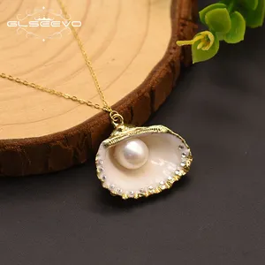 Натуральный пресноводный белый жемчужное ожерелье с подвеской для женщин партии ювелирные изделия ручной работы
