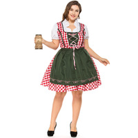 Robe allemande Oktoberfest Dirndl Fat Women Plus Size Dress Bavarois Traditional Beer Dress Festival Party Ball Skirt