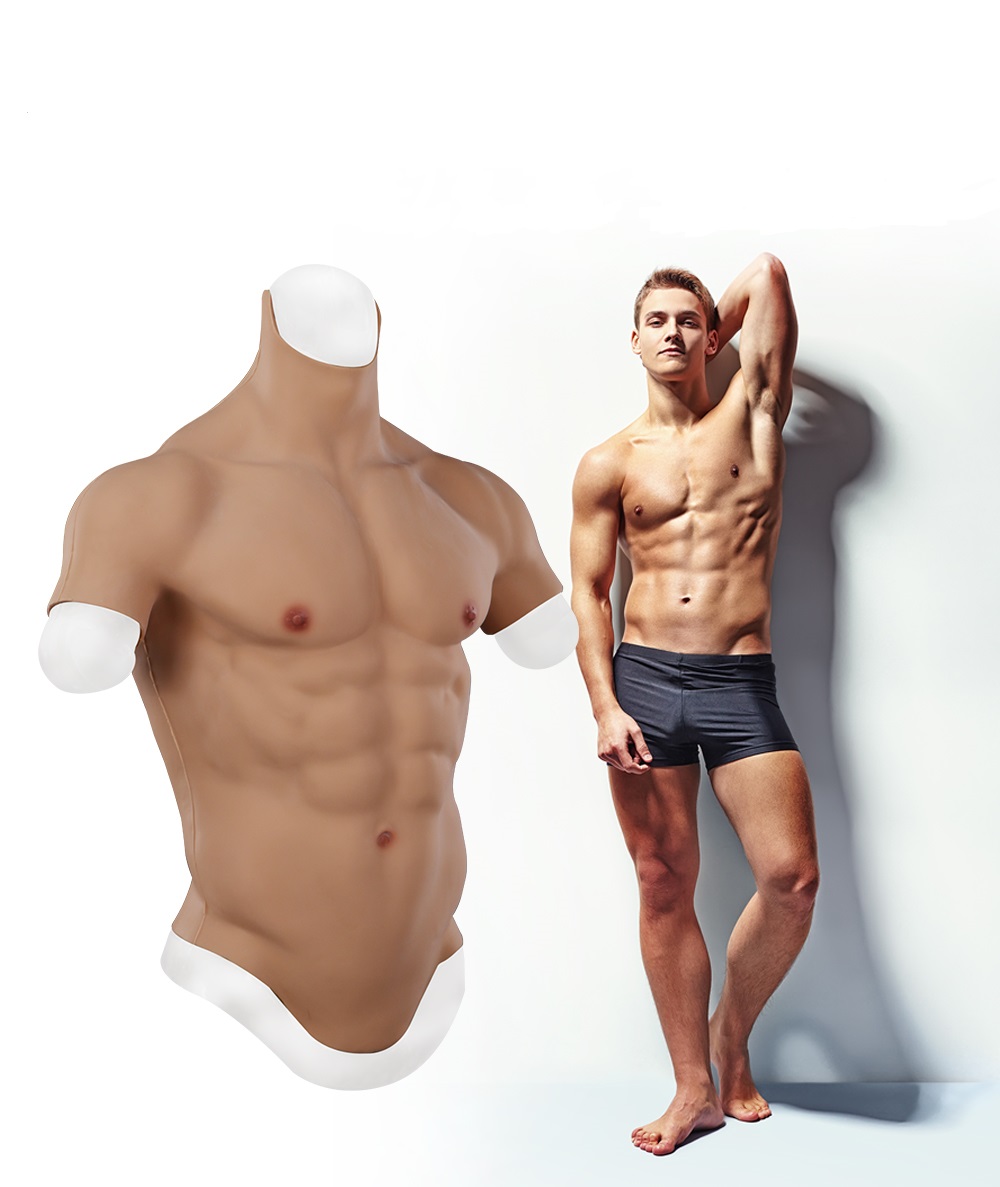 Artificial abdominal muscle man silicone Realistic fake muscle Chest Muscle for macho crossdresser cosplayer transgender shemale