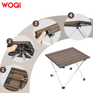 โต๊ะพับพกพา Woqi ขนาด 56x40x40 ซม. โต๊ะอลูมิเนียมพับได้สำหรับตั้งแคมป์ปิกนิกชายหาดกลางแจ้งรูปทรงสี่เหลี่ยมผืนผ้า - Product Image 4