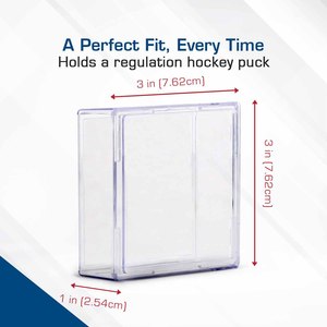 Boîte de présentation carrée pour pucks de hockey avec protection UV - Product Image 2