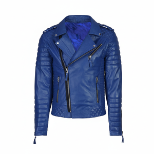 แจ็กเก็ตหนังกันลมของผู้ชายผ้านุ่ม OEM ดีไซน์ใหม่สวมใส่สบายสไตล์สตรีทสีพื้น - Product Image 1