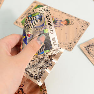 Jeu de cartes Oracle en plastique 78 cartes <span class=keywords><strong>Tarot</strong></span> Douze Palais, dorure originale, avec guide, jeu de société personnalisé - Product Image 3