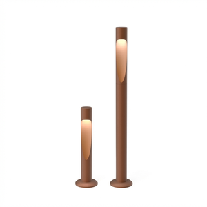 Lampada Decorativa da Giardino in Acciaio Corten con Motivo a Foglia Tagliato al Laser - Product Image 2