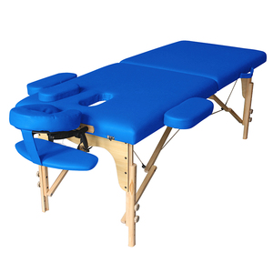 Mesa De madera plegable con 2 secciones De altura ajustable para masaje, cama De Spa portátil, masajeable - Product Image 2