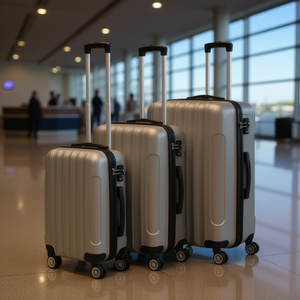 Juego de Maletas DB 3 en 1 Color Gris Plateado, Material ABS, 4 Ruedas, Candado de Combinación, Maleta de Viaje Unisex de Estilo Moderno - Product Image 2