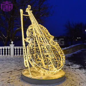 Figuras Navideñas LED Económicas y Esculturas de Instrumentos Musicales para Decoración de Festivales y Eventos Musicales - Product Image 3
