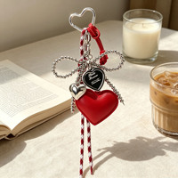 Porte-clés Cœur Créatif et Mignon, Breloque de Sac, Pendentif pour Sac à Dos, Décoration, Cadeau pour Femmes et Filles