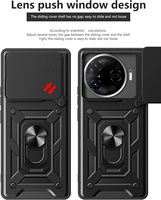 Coques de Téléphone Robustes avec Anneau et Cache Caméra Coulissant pour Tecno Camon 40 30S 30/20/19 Pro/18 Premier 5G 4G