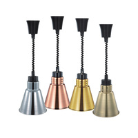 Équipement de cuisine électrique commercial pour buffet, lampe chauffante LED suspendue en acier inoxydable de marque Gehong pour restaurant, chauffe-plat de buffet