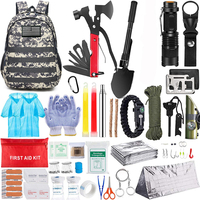 Hongrui Kit d'urgence de premiers secours portable de qualité bricolage pour les tremblements de terre avec sifflet en polyester durable et nylon, métal et PVC