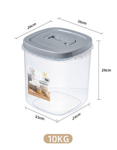 Récipients hermétiques en plastique pour le stockage des aliments avec couvercle Grain Réservoir transparent Baril de riz Distributeur de céréales avec anneau d'étanchéité en silicone - Product Image 4