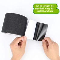 Bande adhésive antidérapante en PVC à base de sable de quartz noir, thermofusible, simple face, imperméable et résistante à l'usure pour les marches et les escaliers, avertissement de sécurité
