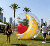Lune gonflable personnalisée avec texte sur mesure pour la décoration d'événements festifs, la publicité commerciale, les événements de carnaval