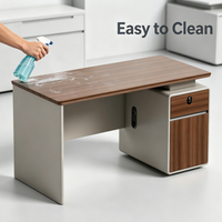 Bureau de direction modulaire en bois convertible moderne et personnalisé avec rangement durable et écologique pour bureau à domicile ou villa