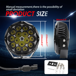 Bán buôn công suất cao IP68 4x4 Xe <span class=keywords><strong>LED</strong></span> làm việc ánh sáng cho máy kéo Xe tải vòng 8.5inch off road Ô TÔ 12V 9inch Đèn lái xe - Product Image 6