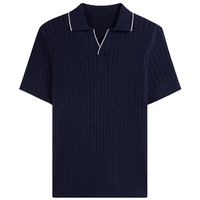 2027 OEM Jacquard Chenille Strick Kurzarm Frühling Maßgeschneidertes 100% Baumwolle Polo-Shirt Pullover Strickjacke Herrenpullover
