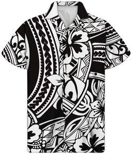 <strong>Fancy</strong> Gold Shirts for <strong>Men</strong> Polynesian Tribal Fabric <strong>Hawaiian</strong> Short Sleeve Shirt <strong>Men</strong> Summer Clothing for <strong>Men's</strong> Tropical Tops Shirt - Product Image 5