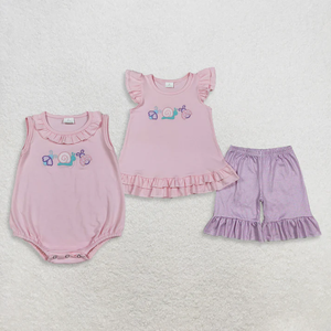 Latest Toddler Kids Girl Boutique <b>Clothes</b> Floral Bow Print Sleeveless Top and Shorts Set Cute Summer Outfits 2Pcs - Product Image 4